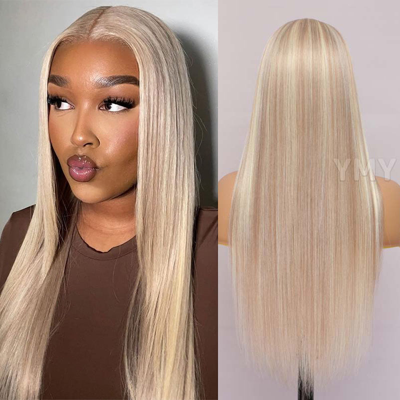 Honey Blonde Highlights P18/613 Body Wave Glueless 5x5 Lace Wig 13x6 Full Lace Frontal Wig 180% Density