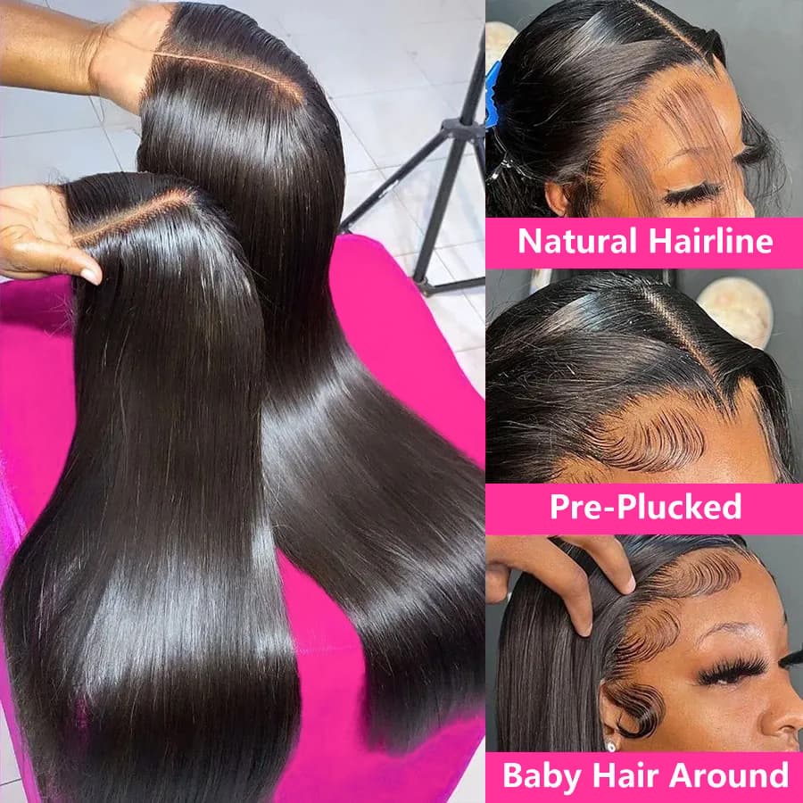 Pre Everything Bleached Knots 13x6 Pre-Cut HD Lace & Pre-Plucked Hairline Wear Go Ear To Ear Glueless Wigs With Baby Hair