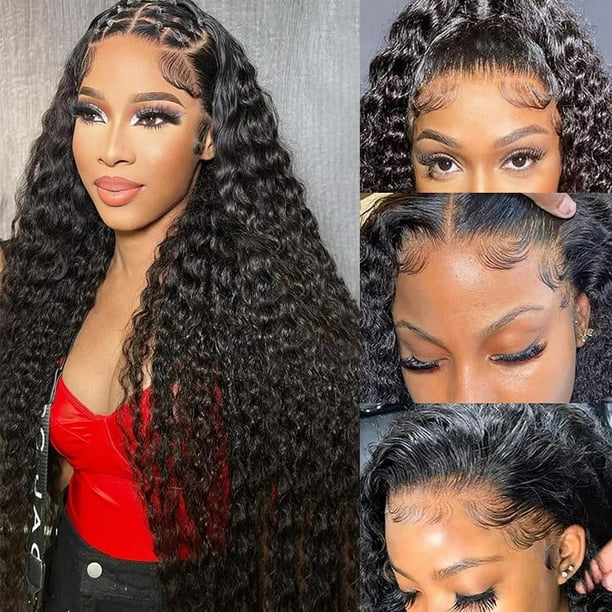13x6 HD Lace Front Wig Pre Plucked Deep Wave And Water Wave Human Hair Wigs
