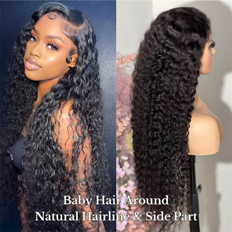 13x6 HD Lace Front Wig Pre Plucked Deep Wave And Water Wave Human Hair Wigs