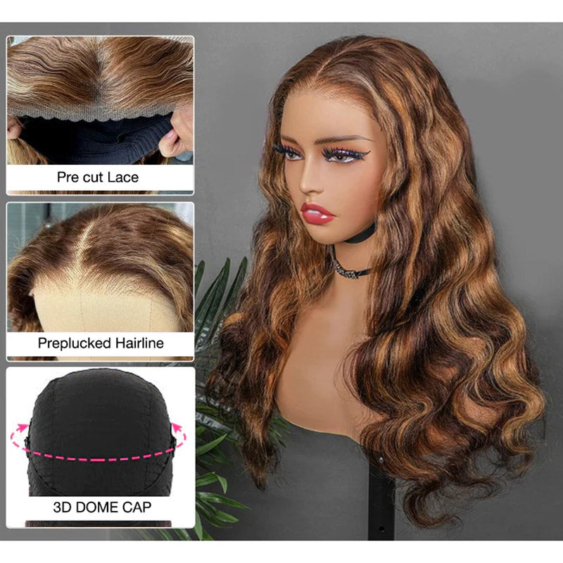 glueless highlight body wave wigs