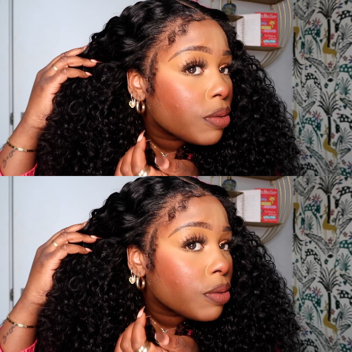 Water Wave Full Lace Wigs with 4C Edge Invisible HD Lace Wig 100% Human Hair Pre Plucked 230% Density