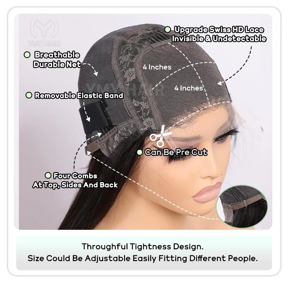 613 Blonde Wigs HD Lace Wig Straight Human Hair Pre Plucked Glueless Wigs Bleached knots