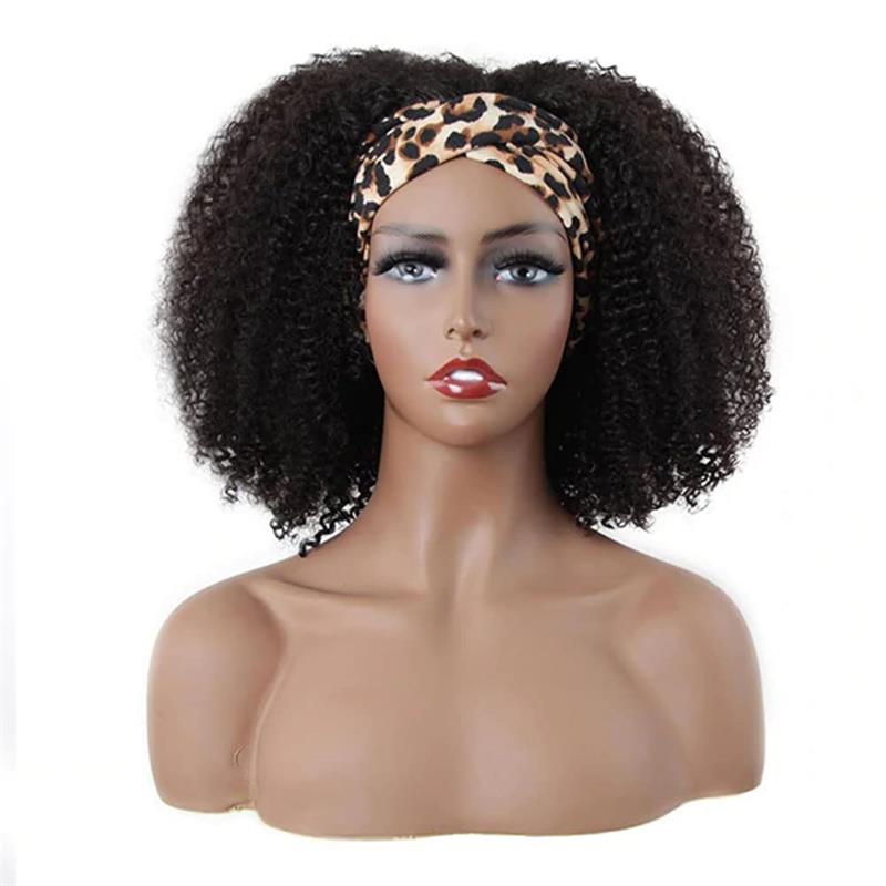 kinky curly headband wig