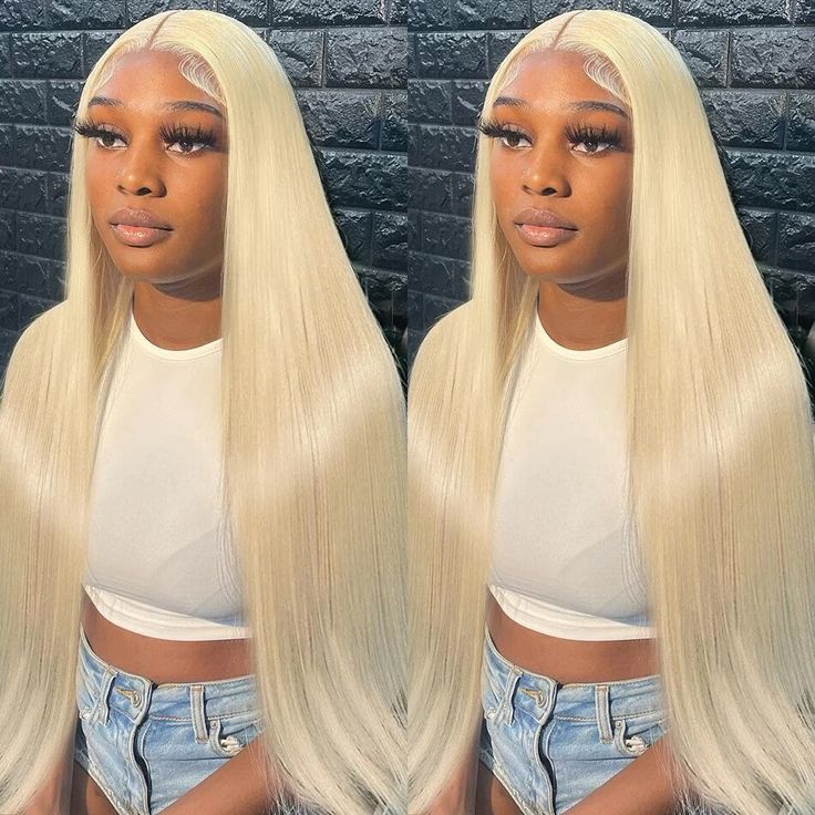 613 Blonde Wigs HD Lace Wig Straight Human Hair Pre Plucked Glueless Wigs Bleached knots