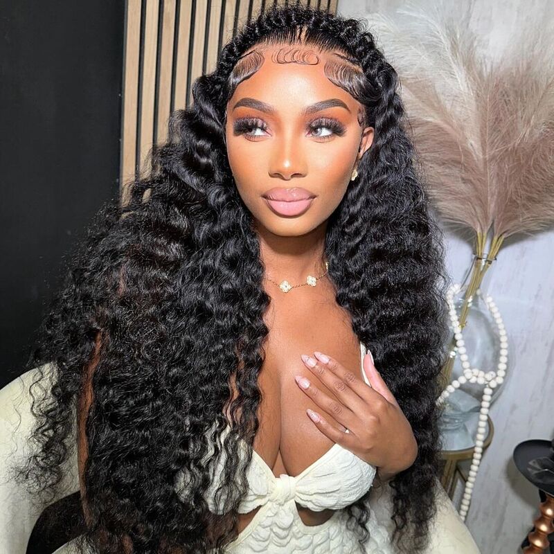 13x6 HD Lace Front Wig Pre Plucked Deep Wave And Water Wave Human Hair Wigs