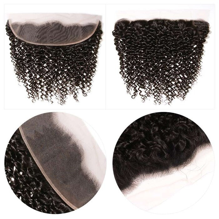 Jerry Curly 13x4 HD Lace Frontal Virgin Hair Natural Color