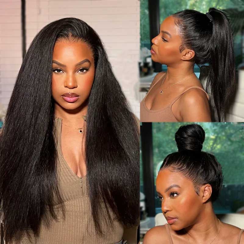 Full Lace Wig 4D Encircle With Invisible Strap Fit HD Lace Parting Anywhere Wigs Bleached Knot