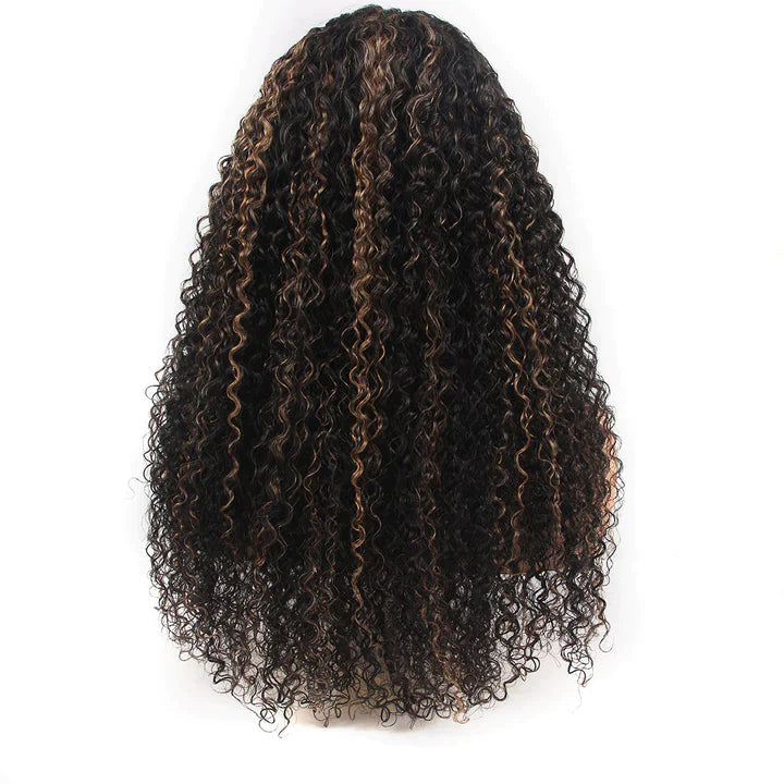 Kinky Edges Honey Blonde Highlight Wig