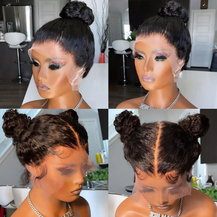 Full Lace Wig 4D Encircle With Invisible Strap Fit HD Lace Parting Anywhere Wigs Bleached Knot