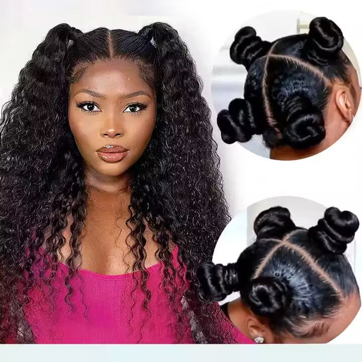 Full Lace Wig 4D Encircle With Invisible Strap Fit HD Lace Parting Anywhere Wigs Bleached Knot