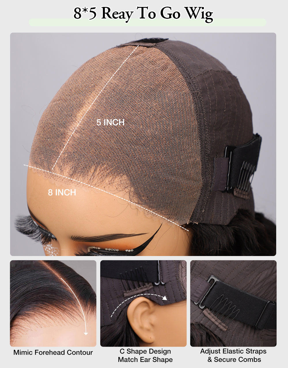 5x5 HD Lace Wig Kinky Straight Human Hair 12A Bye Bye Knots Wigs Human Hair Pre Cut/Plucked/Bleached Match All Skin