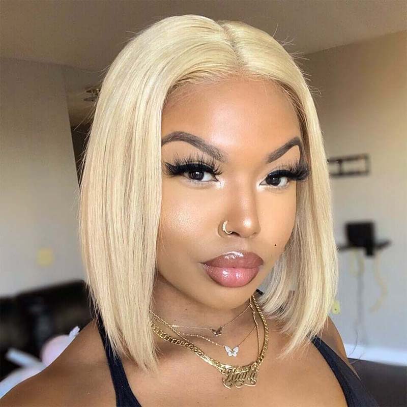 613 honey blonde bob wig