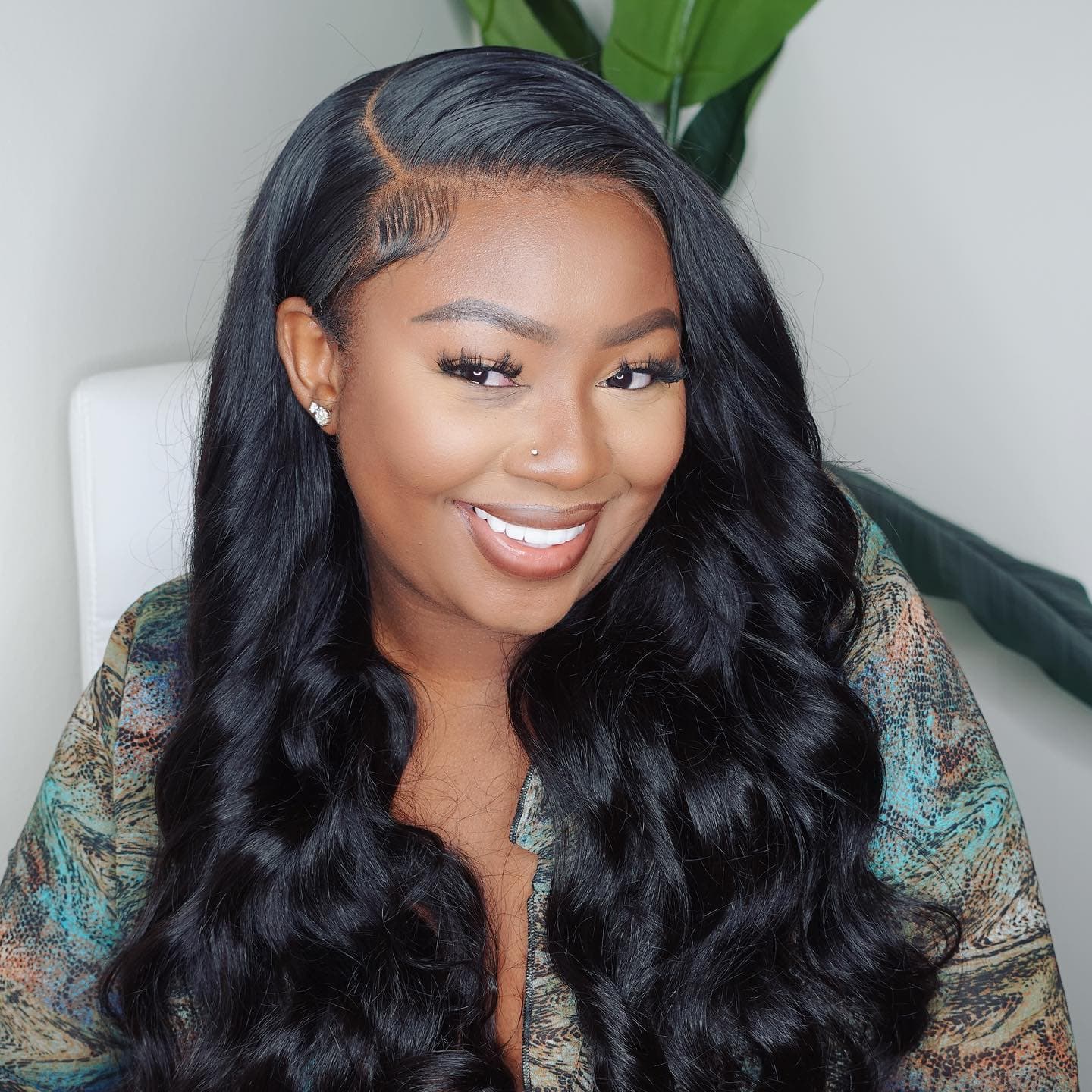 Full Lace Wigs Body Wave HD Lace Free Parting Half Up Half Down Wig Pre-Bleached 230% Density