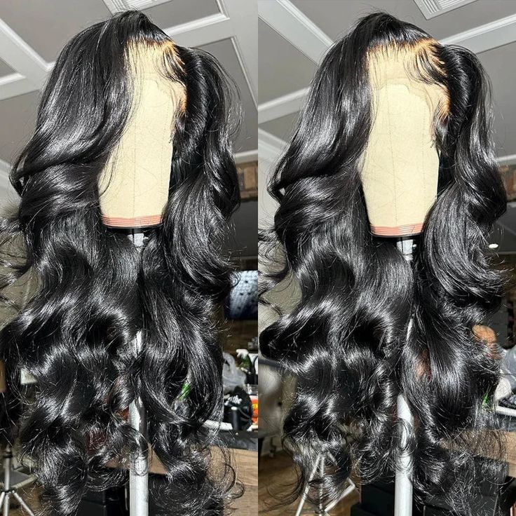 Full Lace Wigs Body Wave HD Lace Free Parting Half Up Half Down Wig Pre-Bleached 230% Density