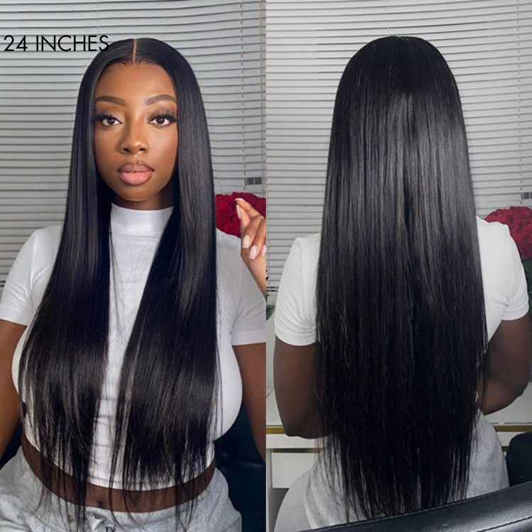 Full Lace Wig 4D Encircle With Invisible Strap Fit HD Lace Parting Anywhere Wigs Bleached Knot