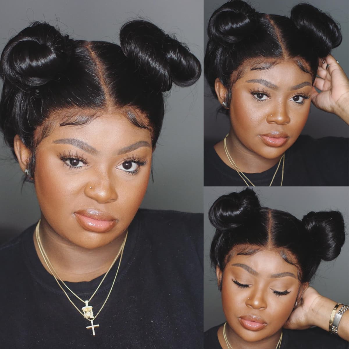 Full Lace Wig 4D Encircle With Invisible Strap Fit HD Lace Parting Anywhere Wigs Bleached Knot