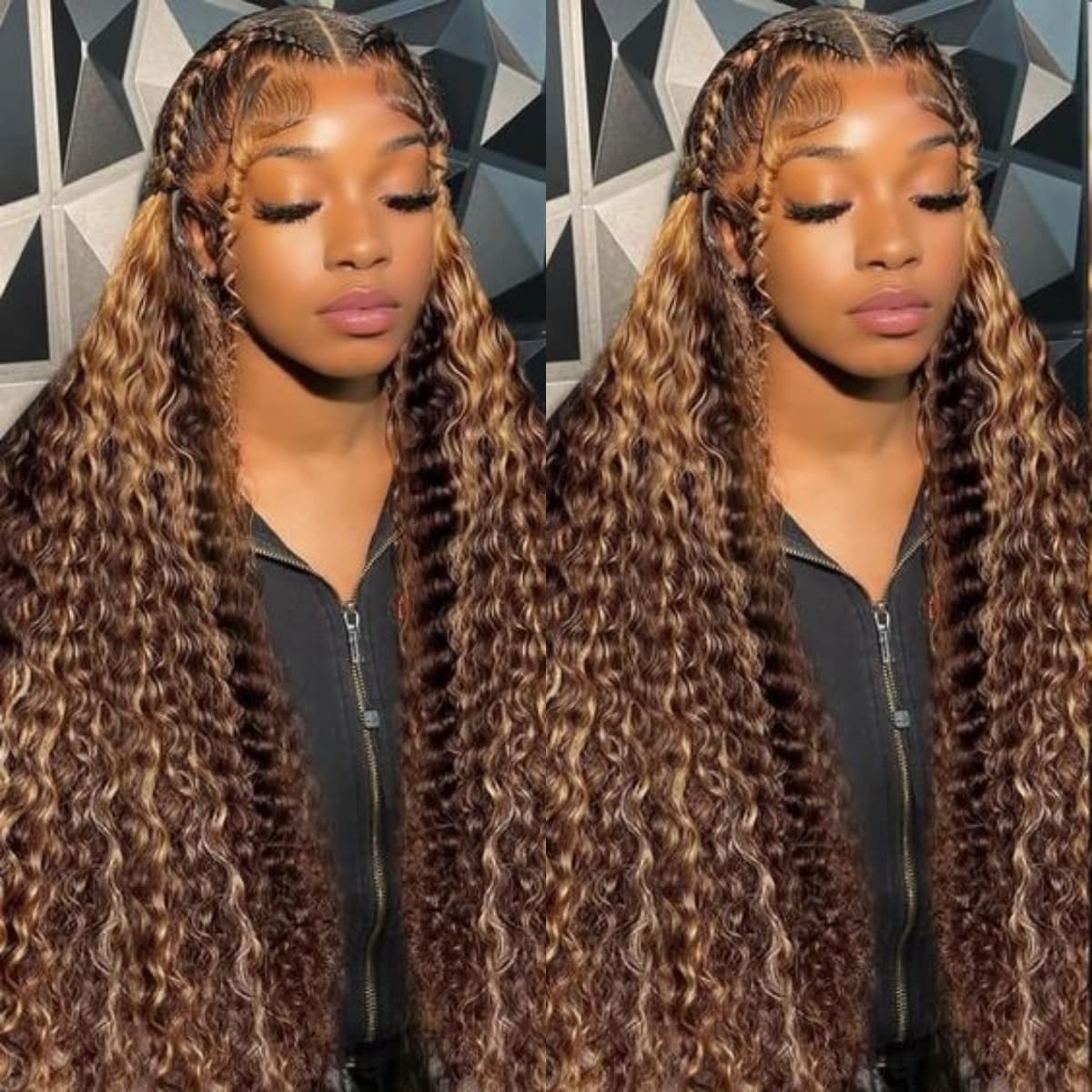 Upgrade Precut Ready To Go Pre Braided Glueless Wig Water Wave 13x4 /13x6 HD Lace Frontal Wig With Mini Knots Bleached Colored Wig