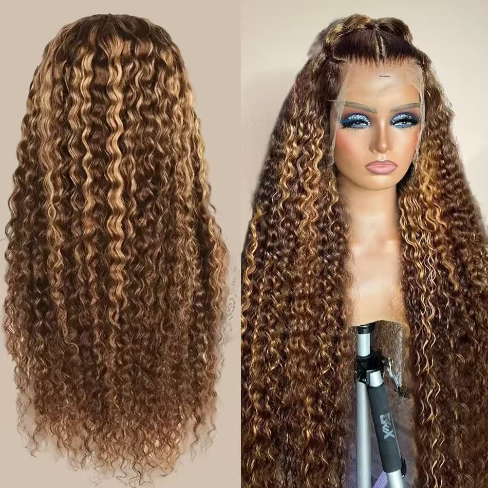 Upgrade Precut Ready To Go Pre Braided Glueless Wig Water Wave 13x4 /13x6 HD Lace Frontal Wig With Mini Knots Bleached Colored Wig