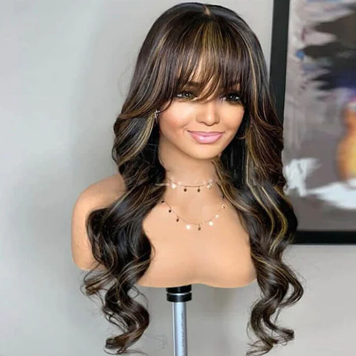blonde highlights lace wigs