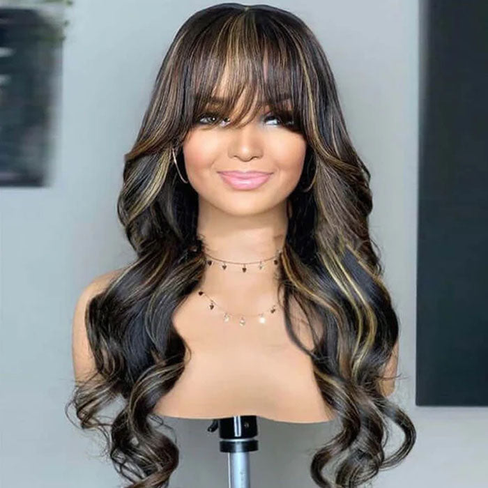 lace wig blonde highlight hair