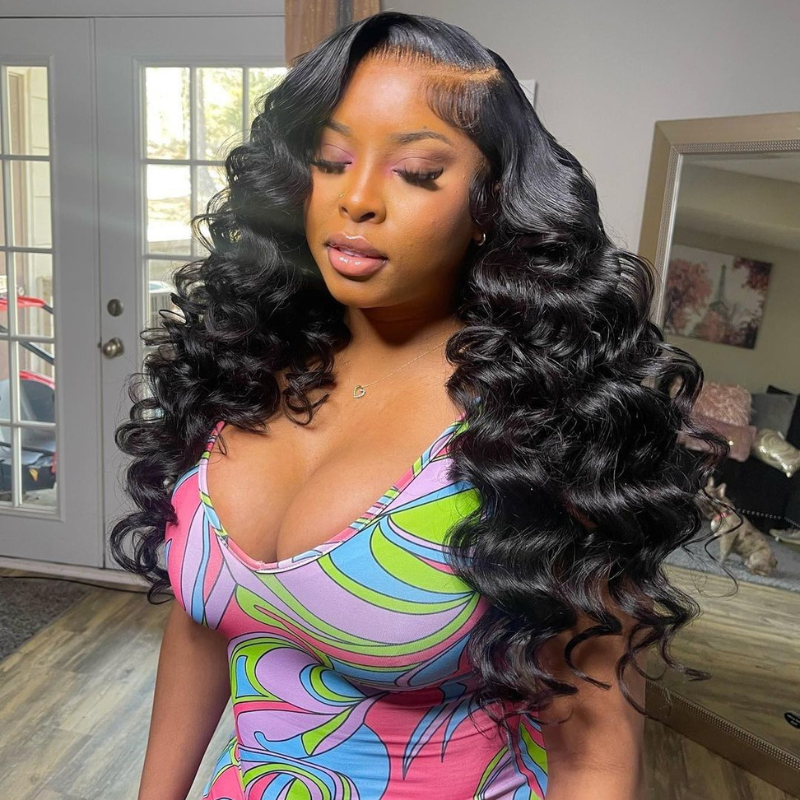 Pre All Everything Loose Wave 13x4 Pre Cut Invisible HD Lace Wig Wear & Go Glueless Human Hair Wigs With Pre Bleached Knots