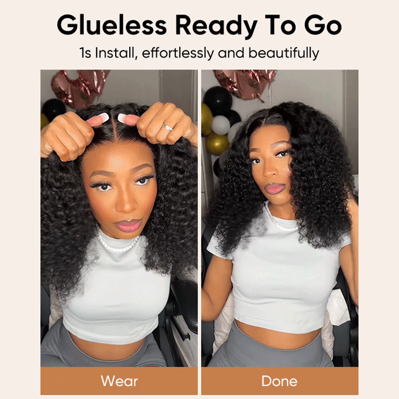 Popping Curly 300% High Density Wig 8x5 HD Lace Wigs Pre-bleached Glueless Wear Go Wigs YMY HAIR