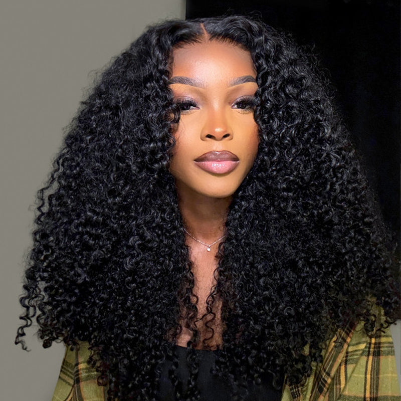 Popping Curly 300% High Density Wig 8x5 HD Lace Wigs Pre-bleached Glueless Wear Go Wigs YMY HAIR