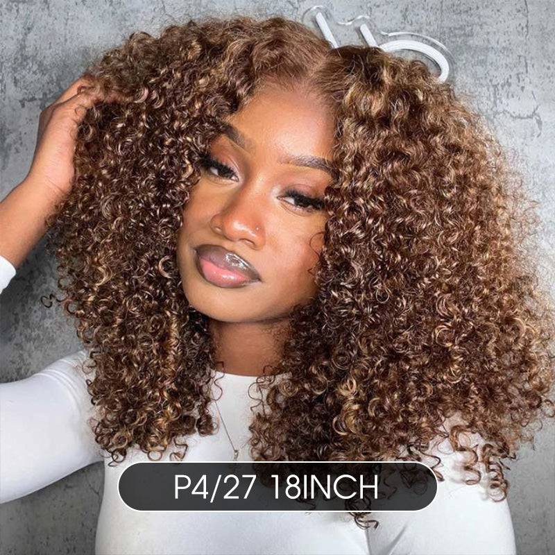 Popping Curly 300% High Density Wig 8x5 HD Lace Wigs Pre-bleached Glueless Wear Go Wigs YMY HAIR