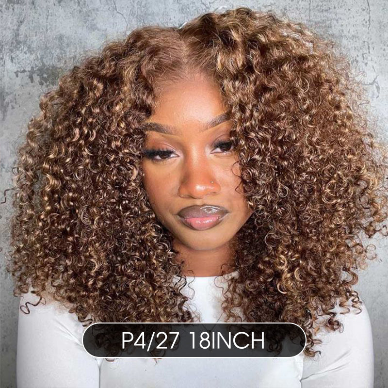 Popping Curly 300% High Density Wig 8x5 HD Lace Wigs Pre-bleached Glueless Wear Go Wigs YMY HAIR