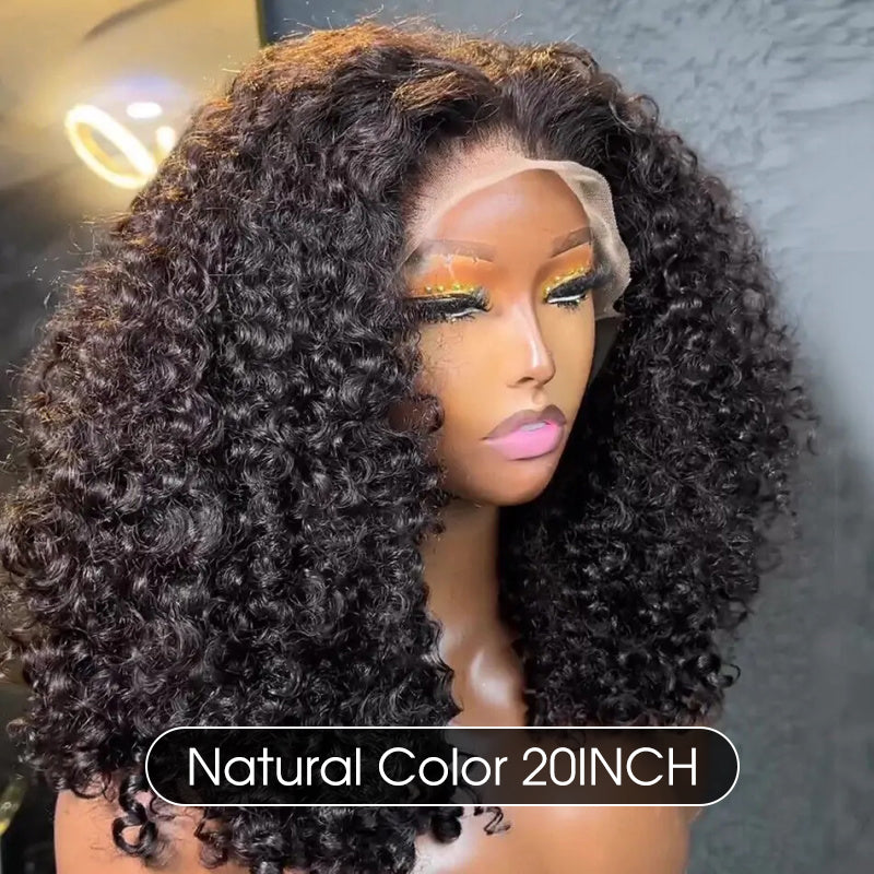 Popping Curly 300% High Density Wig 8x5 HD Lace Wigs Pre-bleached Glueless Wear Go Wigs YMY HAIR