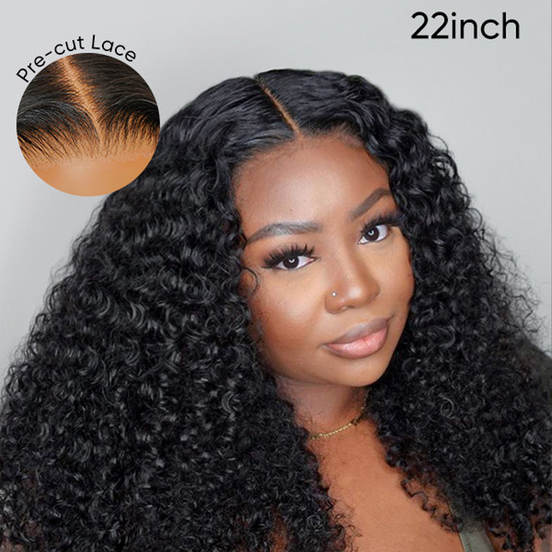 Popping Curly 300% High Density Wig 8x5 HD Lace Wigs Pre-bleached Glueless Wear Go Wigs YMY HAIR
