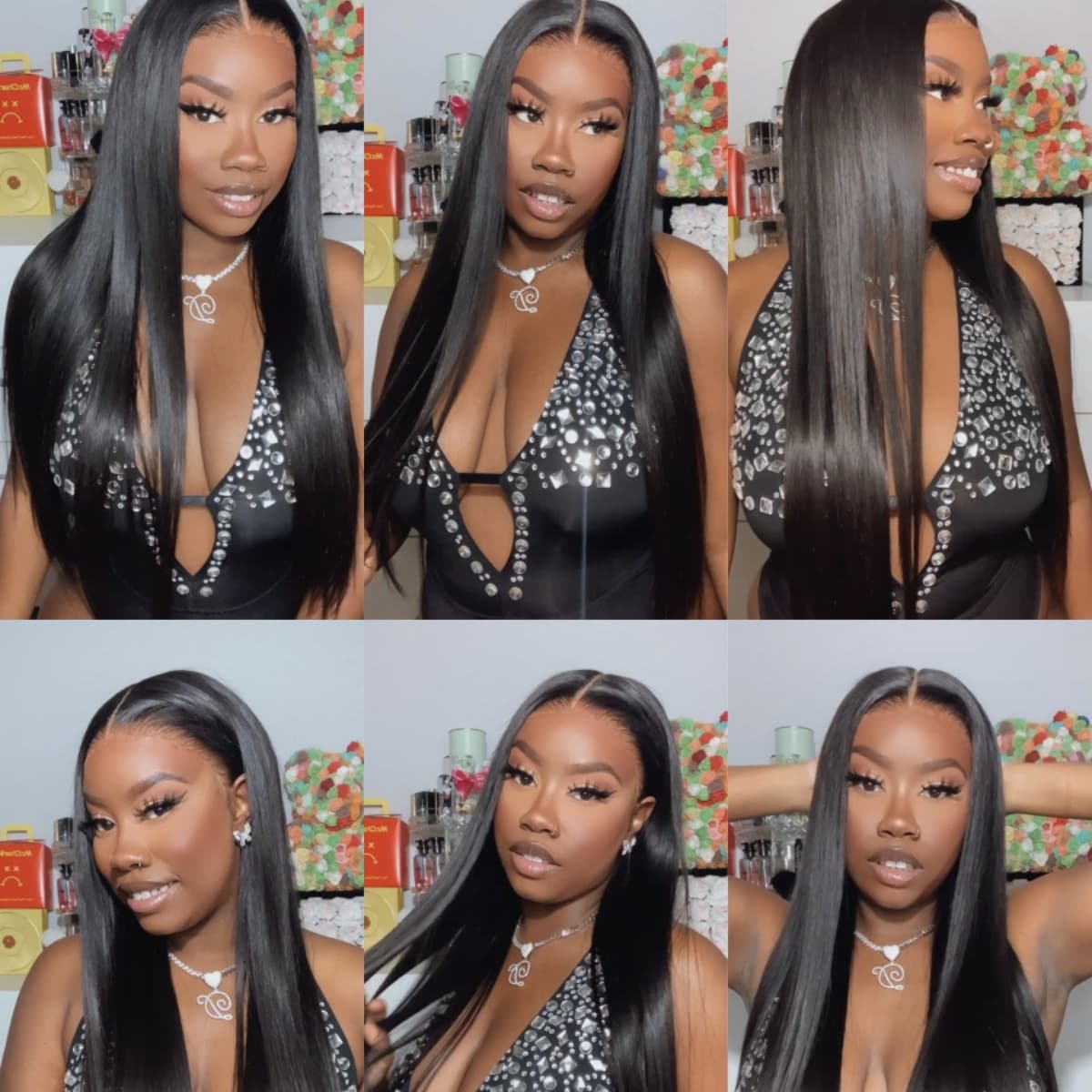 Pre-Cut Glueless HD Lace Wigs 5x5 Straight Human Hair Beginner Wig Wear & Go Pre-Bleached Knots
