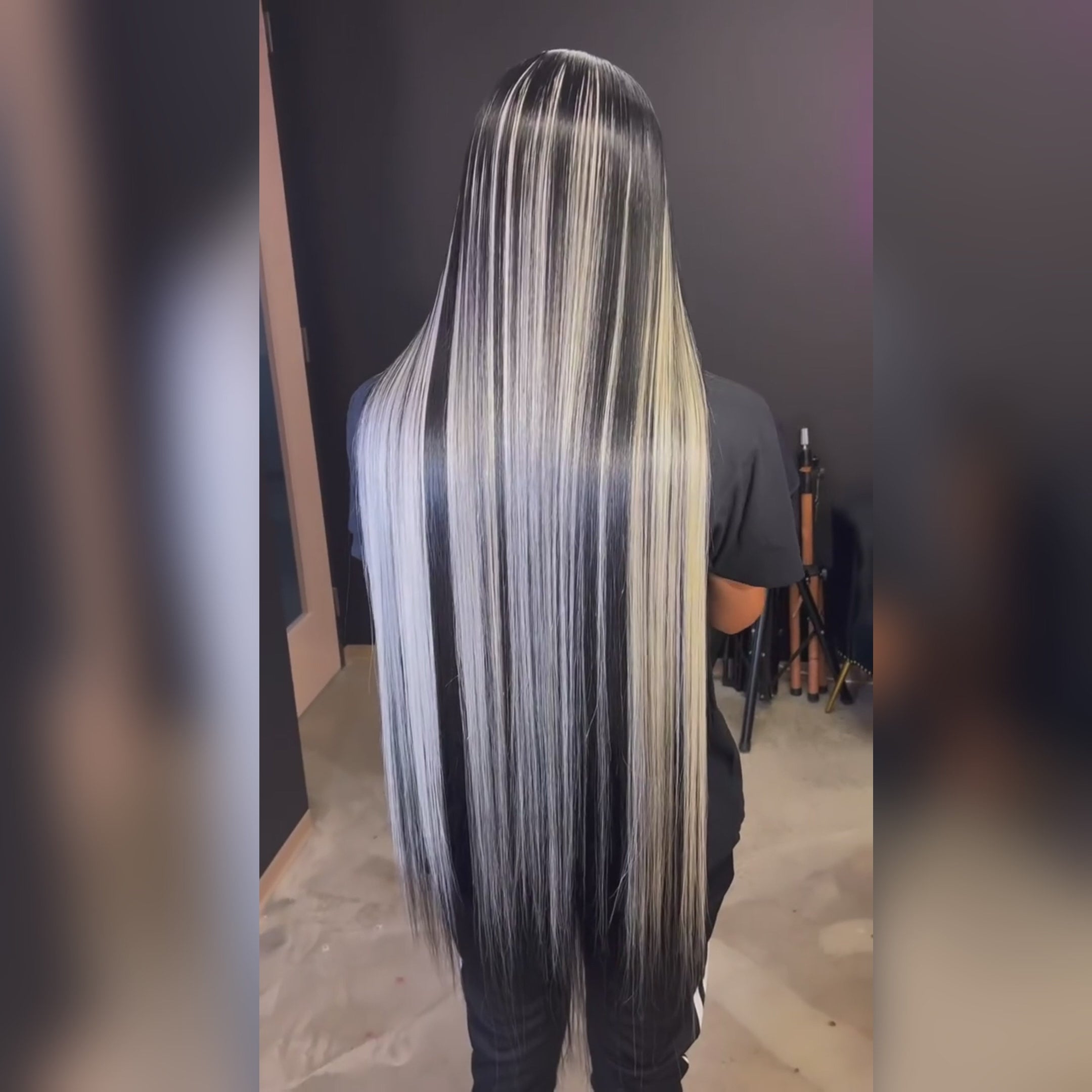 Grey Highlight With Black Color Body Wave 13x4/13x6 And 8x5 Wear Go Glueless HD Lace Front Wigs
