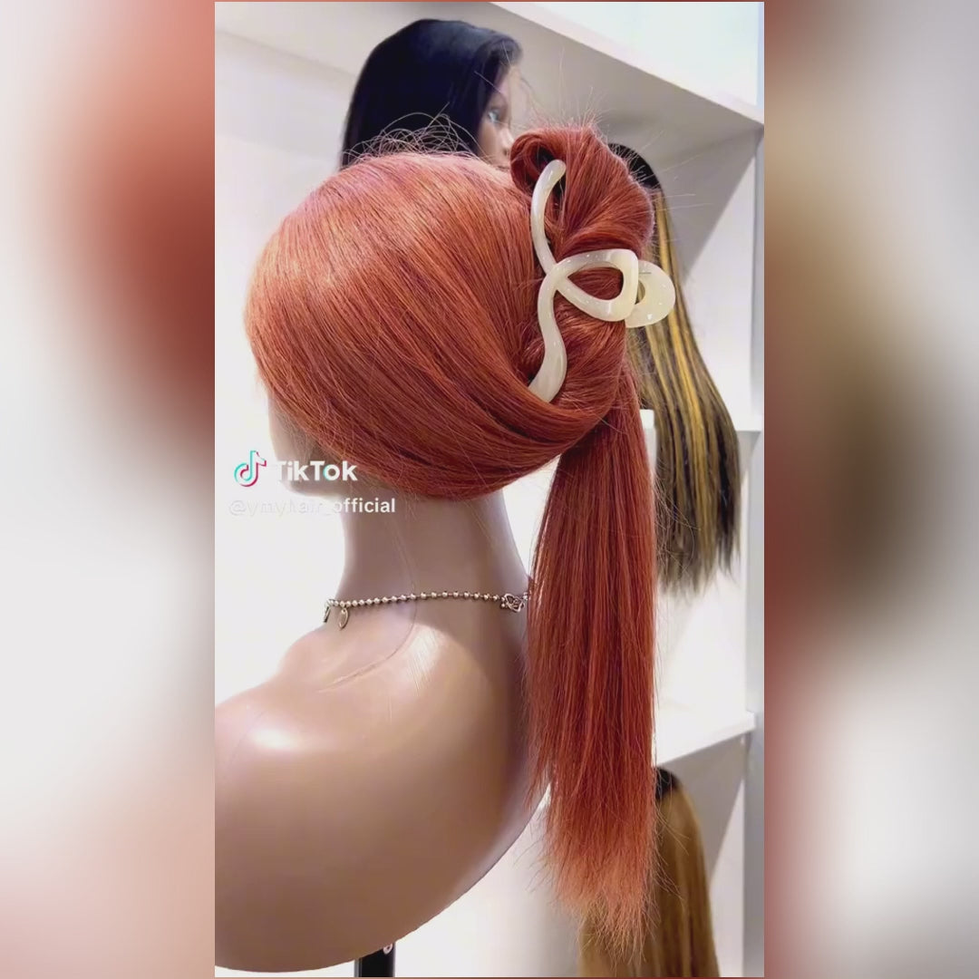 orange ginger color wig