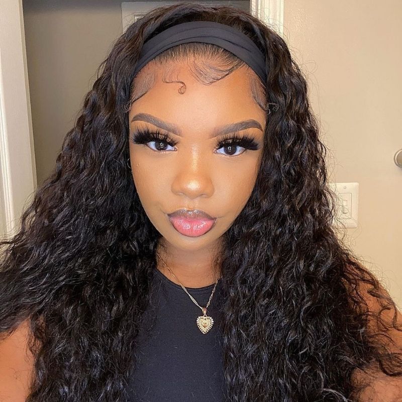 water wave headband wig