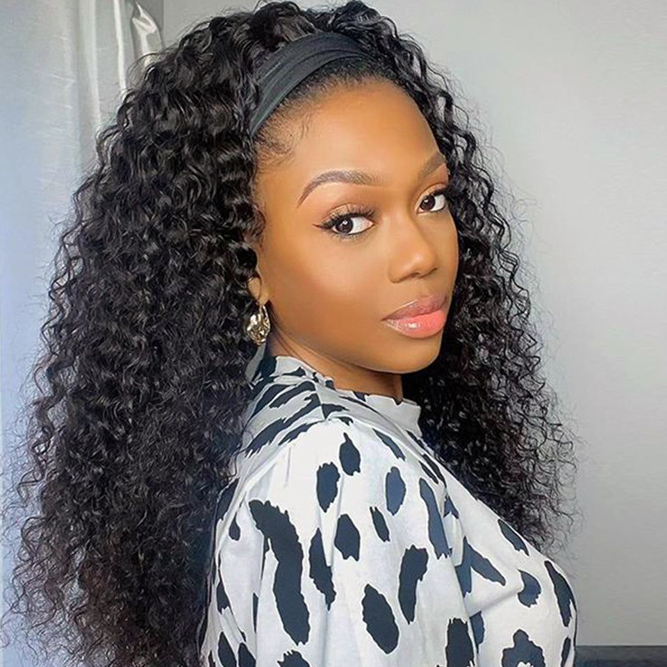 water wave headband wig