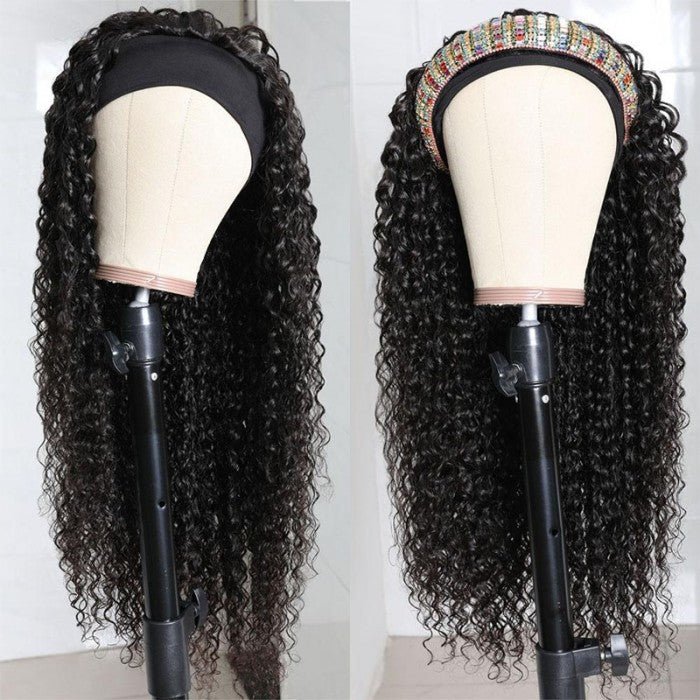 water wave headband wig
