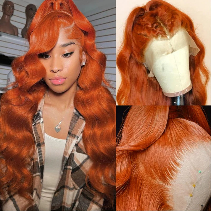 Ginger Color Water Wave Invisi Strap Snug Fit 360 HD Lace Wigs With Invisi-Strap Snug Fit Pre Everthing Wigs