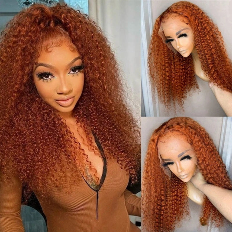 Ginger Color Water Wave Invisi Strap Snug Fit 360 HD Lace Wigs With Invisi-Strap Snug Fit Pre Everthing Wigs