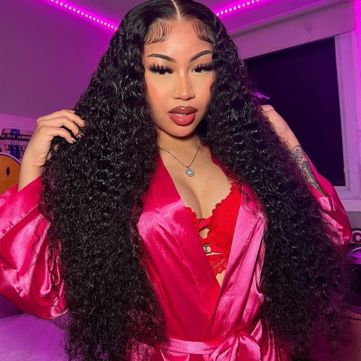 Deep Wave 13x4 HD Lace Wig Bleached Tiny Knots Human Hair Lace Front Wigs Pre Plucked