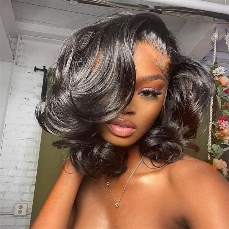 YMY HAIR 13x4 Skinlike HD Lace Frontal Bob Wig Short Wave BOB 250% Density