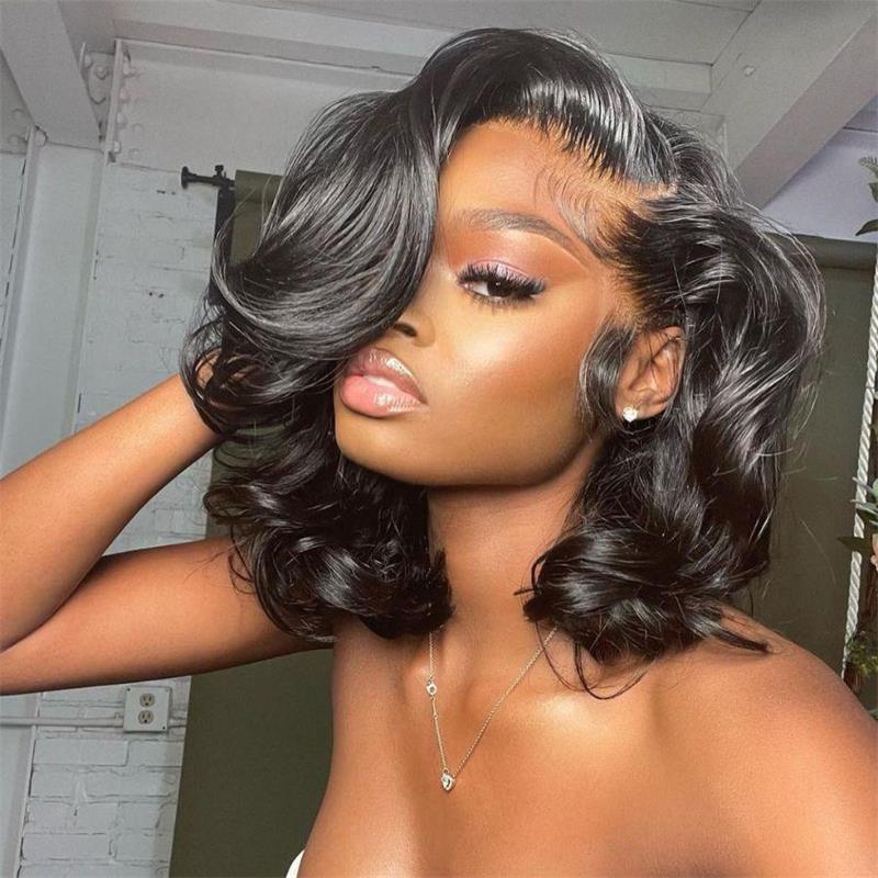 YMY HAIR 13x4 Skinlike HD Lace Frontal Bob Wig Short Wave BOB 250% Density
