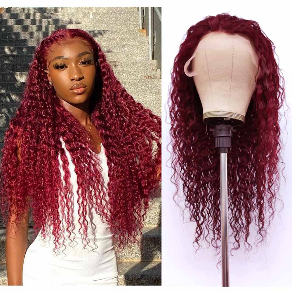13x4 water wave 99j lace front wig