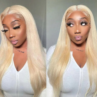 13x4 613 Blonde Lace Front Wigs Human Hair Pre-plucked Hairline