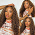 13x4 lace front wig deep wave highlight hair