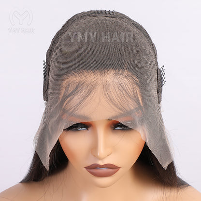 13x4 4c edges kinky straight lace front wigs