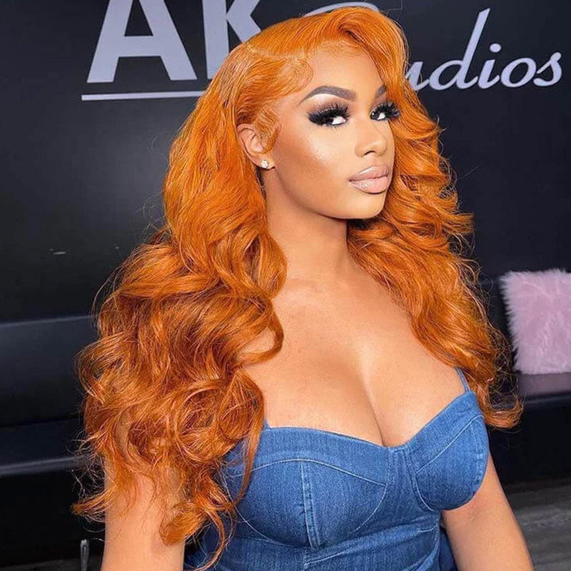 ginger body wave lace wig