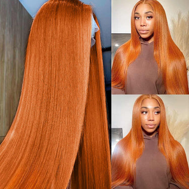 13x4 Lace Front Wigs Straight Ginger Wigs