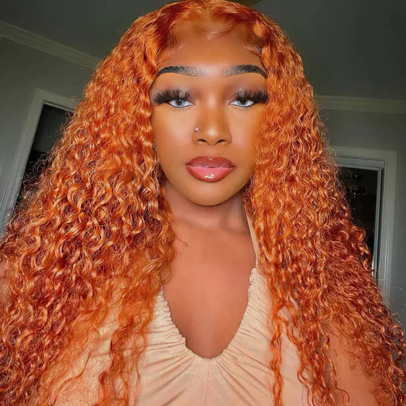 ginger color curly wigs